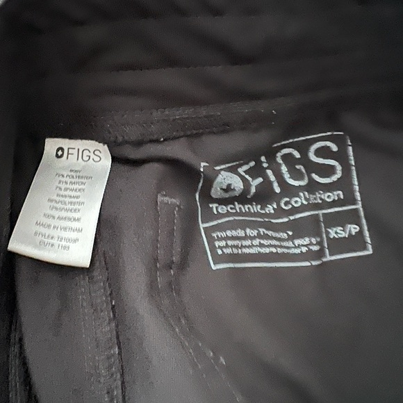 Figs High Waisted Livingston™ Basic Scrub Pants Extra-small, Petite - Picture 3 of 5